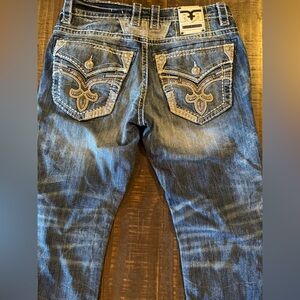 Rock Revival 33/32. Men's Blue Jeans